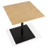 Table design carré pied noir ADRIANA (naturel) (70x70 cm)