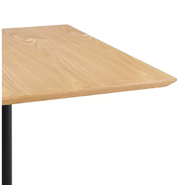 Table design carré pied noir ADRIANA (naturel) (70x70 cm)