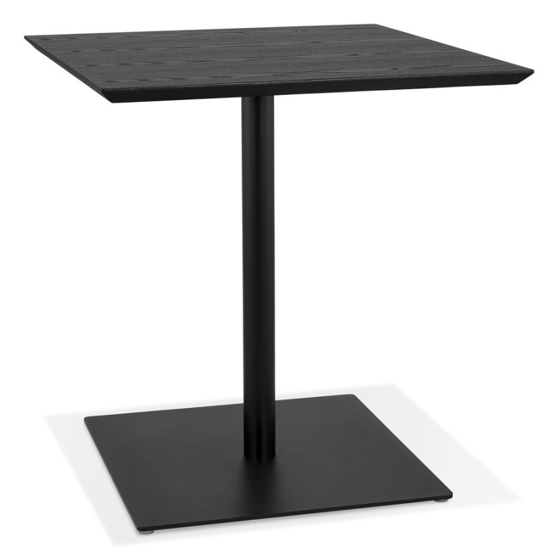 Table design carré pied noir ADRIANA (noir) (70x70 cm)