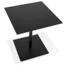 Table design carré pied noir ADRIANA (noir) (70x70 cm)