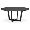 Table à manger ronde design pied noir WANNY (Ø 140 cm) (noir)