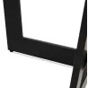 Table à manger ronde design pied noir WANNY (Ø 140 cm) (noir)