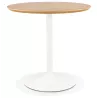 Table à manger ronde design pied blanc SHORTY (Ø 80 cm) (naturel)