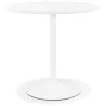 Table à manger ronde design pied blanc CHARLINE (Ø 80 cm) (blanc)