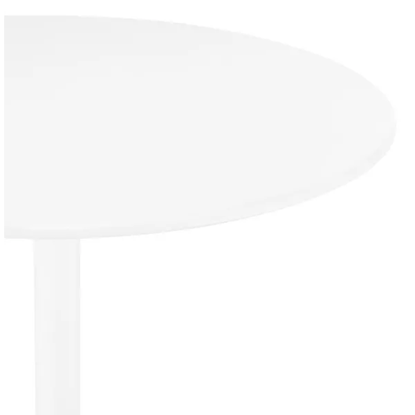 Table à manger ronde design pied blanc CHARLINE (Ø 80 cm) (blanc)