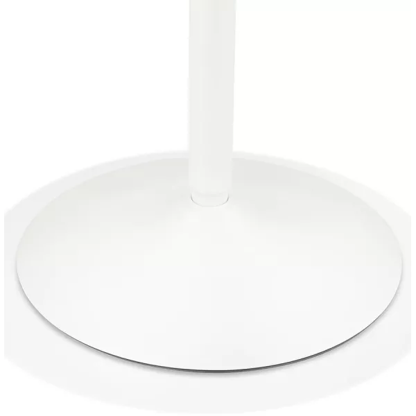 Table à manger ronde design pied blanc CHARLINE (Ø 80 cm) (blanc)