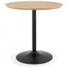 Table à manger ronde design pied noir SHORTY (Ø 80 cm) (naturel)