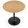 Table à manger ronde design pied noir SHORTY (Ø 80 cm) (naturel)