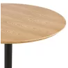 Table à manger ronde design pied noir SHORTY (Ø 80 cm) (naturel)