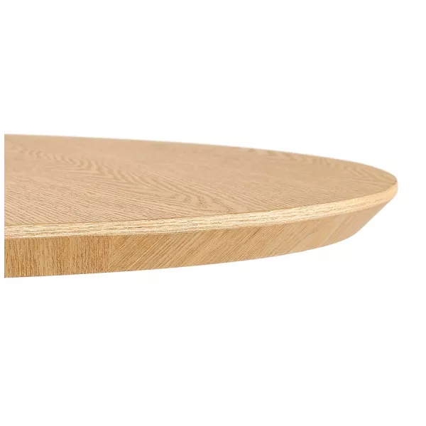 Table à manger ronde design pied noir SHORTY (Ø 80 cm) (naturel)