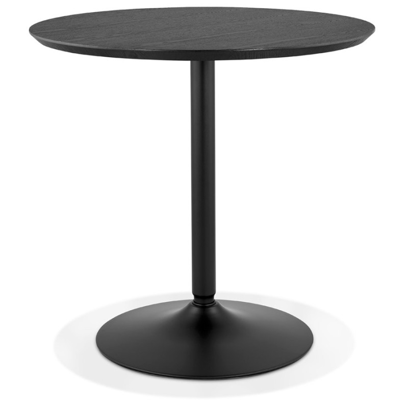 Table à manger ronde design pied noir SHORTY (Ø 80 cm) (noir)