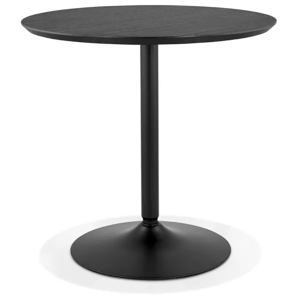 Table à manger ronde design pied noir SHORTY (Ø 80 cm) (noir)