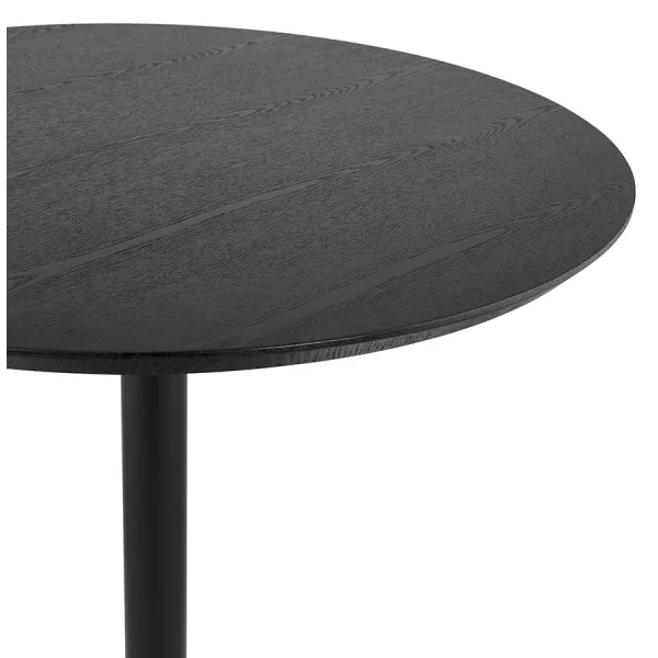 Table à manger ronde design pied noir SHORTY (Ø 80 cm) (noir)