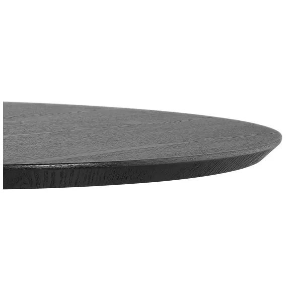 Table à manger ronde design pied noir SHORTY (Ø 80 cm) (noir)