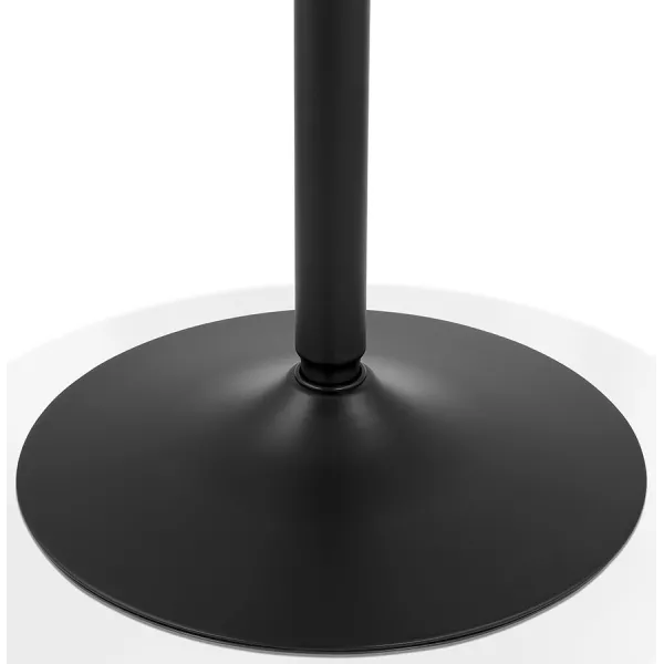 Table à manger ronde design pied noir SHORTY (Ø 80 cm) (noir)