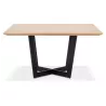 Table à manger design en bois et métal EMILIE (naturel) (140x140 cm)