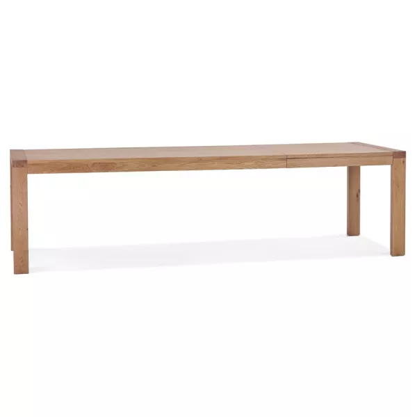 Table à manger extensible en chêne FLORA (finition naturel) (100x200-280 cm)