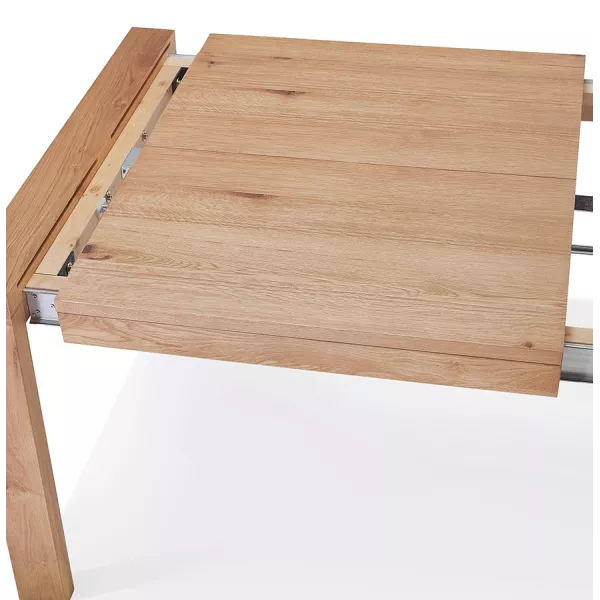 Table à manger extensible en chêne FLORA (finition naturel) (100x200-280 cm)