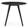 Mesa de comedor redonda diseño industrial ALICIA (Ø 90 cm) (negro) asociarse con Mesas plegables prácticas y robustas