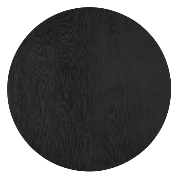 Round dining table industrial design ALICIA (Ø 90 cm) (black) to associate with Weather Resistant Garden Tables