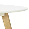 Table à manger ronde design scandinave ALICIA (Ø 90 cm) (blanc)