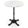 Table d'appoint design ronde effet marbre CELESTE (Ø 60 cm) (blanc)