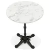 Table d'appoint design ronde effet marbre CELESTE (Ø 60 cm) (blanc)