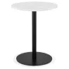 Table d'appoint design ronde effet marbre GASTON (Ø 60 cm) (blanc)