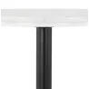 Table d'appoint design ronde effet marbre GASTON (Ø 60 cm) (blanc)