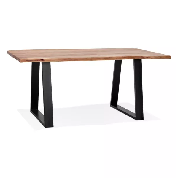 Table à manger en bois massif d'acacia LANA (90x160 cm) (finition naturel)