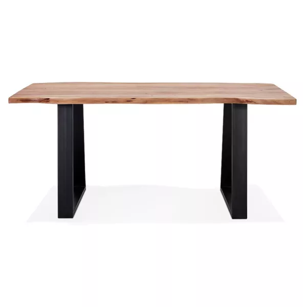 Table à manger en bois massif d'acacia LANA (90x160 cm) (finition naturel)