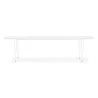 Table à manger extensible en bois et pieds métal blanc JUANA (170-270x100 cm) (blanc mat)