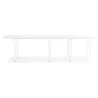 Table à manger extensible en bois et pieds métal blanc JUANA (170-270x100 cm) (blanc mat)