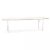 Table à manger extensible en bois et pieds métal blanc MARIE (170-270x100 cm) (blanc)