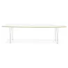 Table à manger extensible en bois et pieds métal blanc MARIE (170-270x100 cm) (blanc)