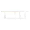 Table à manger extensible en bois et pieds métal blanc MARIE (170-270x100 cm) (blanc)