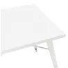 Table à manger industrielle carré ALBANE (76x76 cm) (blanc)