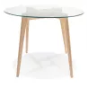 Table à manger ronde en verre JALAN (Ø 100 cm) (transparent) à associer à Tables Rembourrées Pour Un Confort Optimal