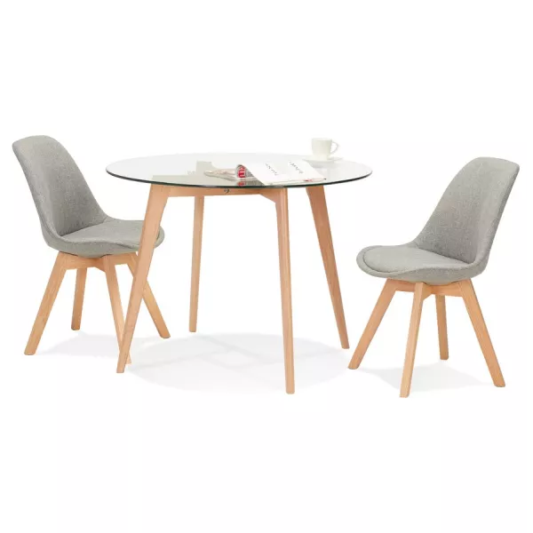 Round glass dining table JALAN (Ø 100 cm) (transparent) to associate with Functional and stylish kitchen tables