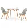 Mesa de comedor redonda de cristal JALAN (Ø 100 cm) (transparente) asociarse con Mesas de madera maciza de alta calidad.