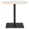 Table de repas design ronde pied métal thermolaqué FLANELLE (Ø 80 cm)  (blanc)