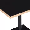 Table de repas design carrée pied métal thermolaqué FLANELLE (80x80 cm) (noir)