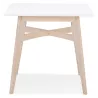 Table de repas design carré en bois MARTIAL (80x80 cm) (blanc)