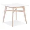 Table de repas design carré en bois MARTIAL (80x80 cm) (blanc)