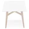 Table de repas design carré en bois MARTIAL (80x80 cm) (blanc)