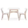 Table de repas design carré en bois MARTIAL (80x80 cm) (blanc)