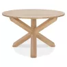 Table de repas design ronde en chêne massif VALENTINE (Ø 120 cm) (naturel)