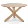 Table de repas design ronde en chêne massif VALENTINE (Ø 120 cm) (naturel)