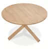 Table de repas design ronde en chêne massif VALENTINE (Ø 120 cm) (naturel)