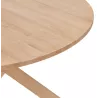 Table de repas design ronde en chêne massif VALENTINE (Ø 120 cm) (naturel)